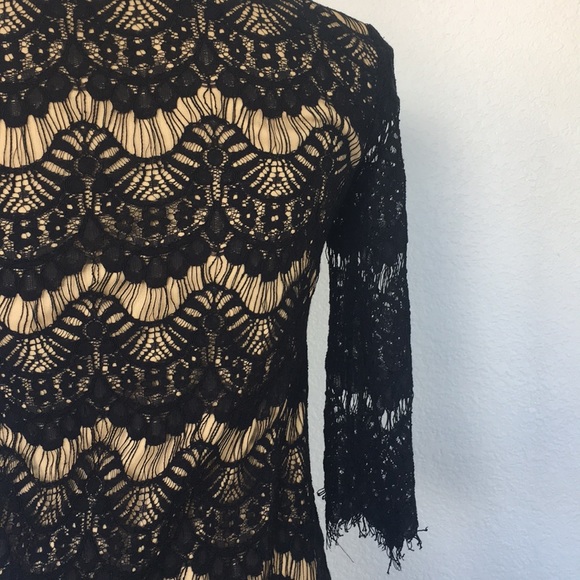 Small black lace and tan dress. - Picture 6 of 7